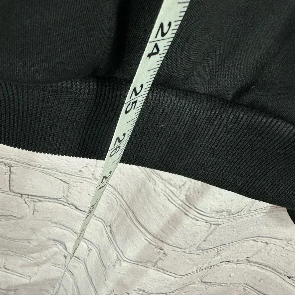 adidas NWT travel knit jacket with hood black white sz medium sportswear